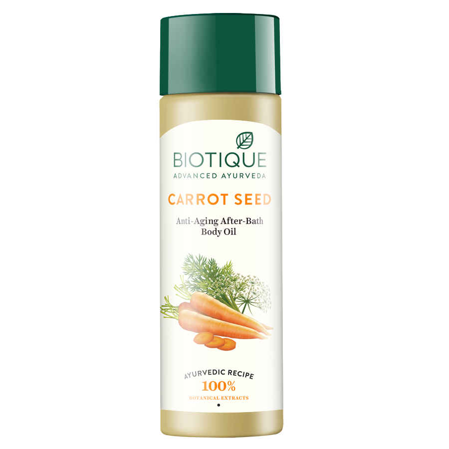 Buy Biotique Carrot Seed Anti-Aging After-Bath Body Oil (120 ml) - Purplle