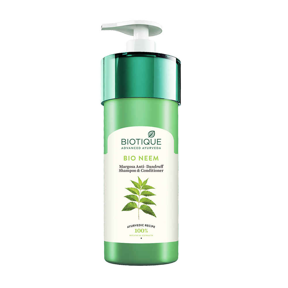 Buy Biotique Bio Neem Margosa Anti-Dandruff Shampoo & Conditioner (800ml) - Purplle