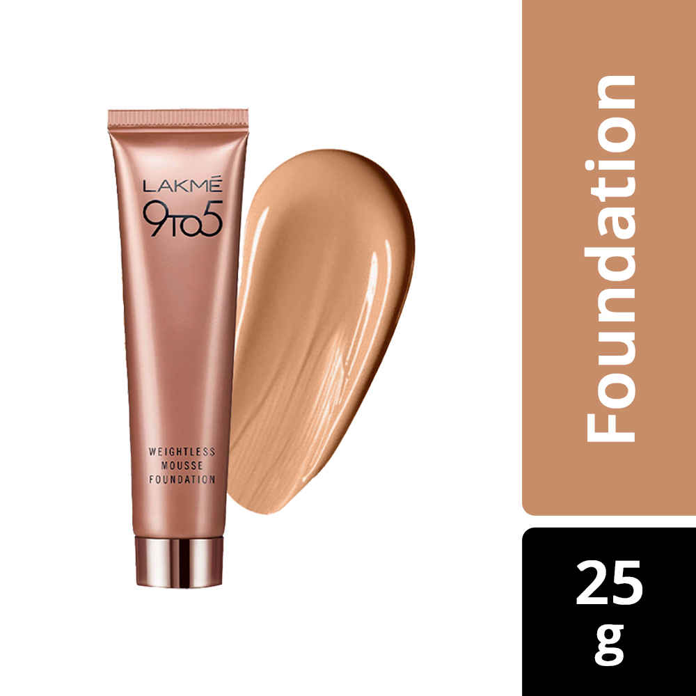 Buy Lakme 9 To 5 Weightless Mousse Foundation - Rose Ivory (25 g) - Purplle