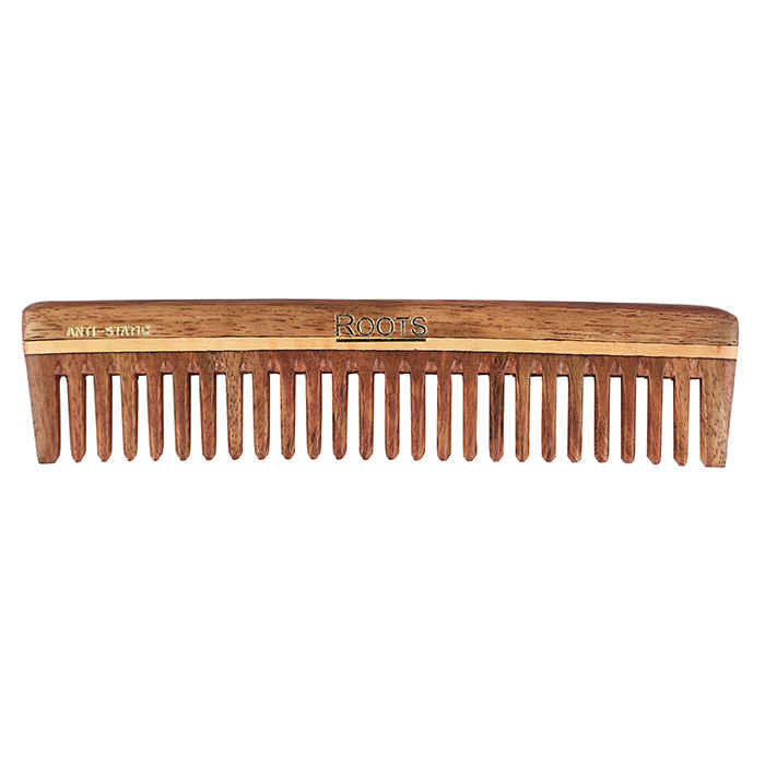 Buy Roots Rosewood Wide Teeth Comb For Wavy/ Curly Hair - Purplle