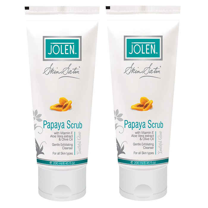 Buy Jolen Papaya Scrub (Twin Pack) (400 g) - Purplle