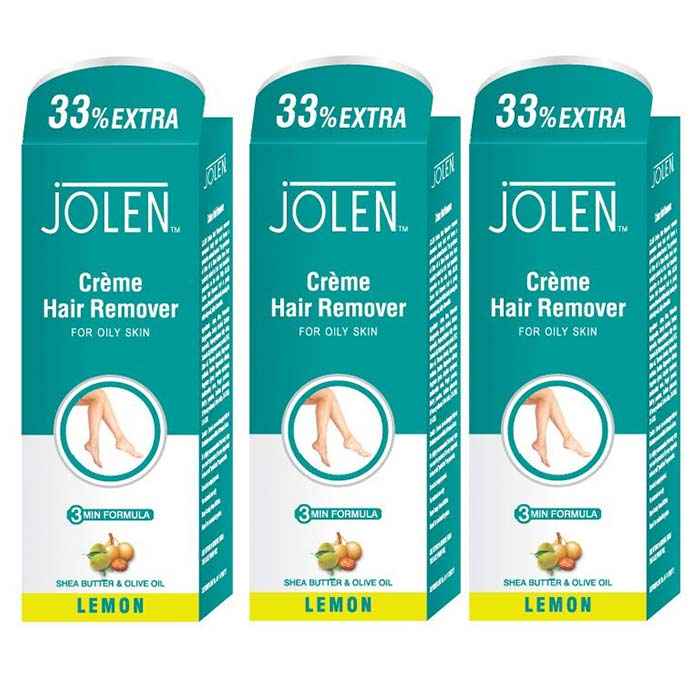 Buy Jolen Hair Remover - Lemon (Pack of 3) (150 g) - Purplle