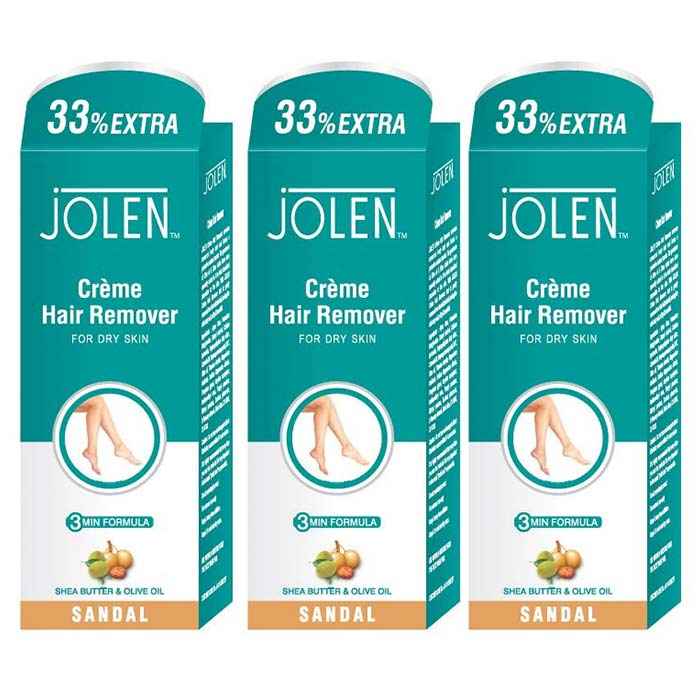 Buy Jolen Hair Remover - Sandal (Pack of 3) (150 g) - Purplle