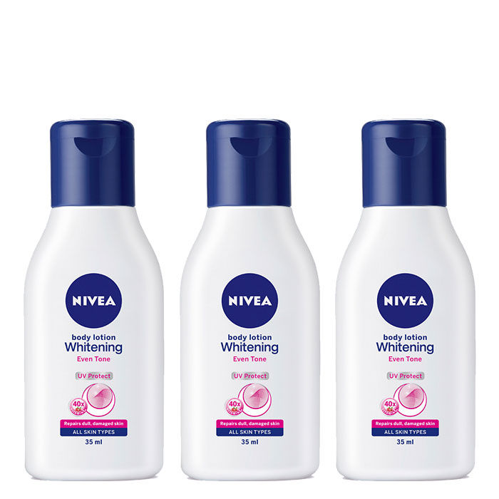 Buy Nivea Whitening Even Tone Cell Repair Body Lotion (35 ml) Pack of 3 - Purplle