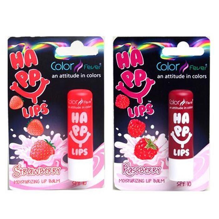 Buy Color Fever Moisturizing Lip Balm Combo - Stawberry + Raspberry (4.2x 2pcs combo) - Purplle