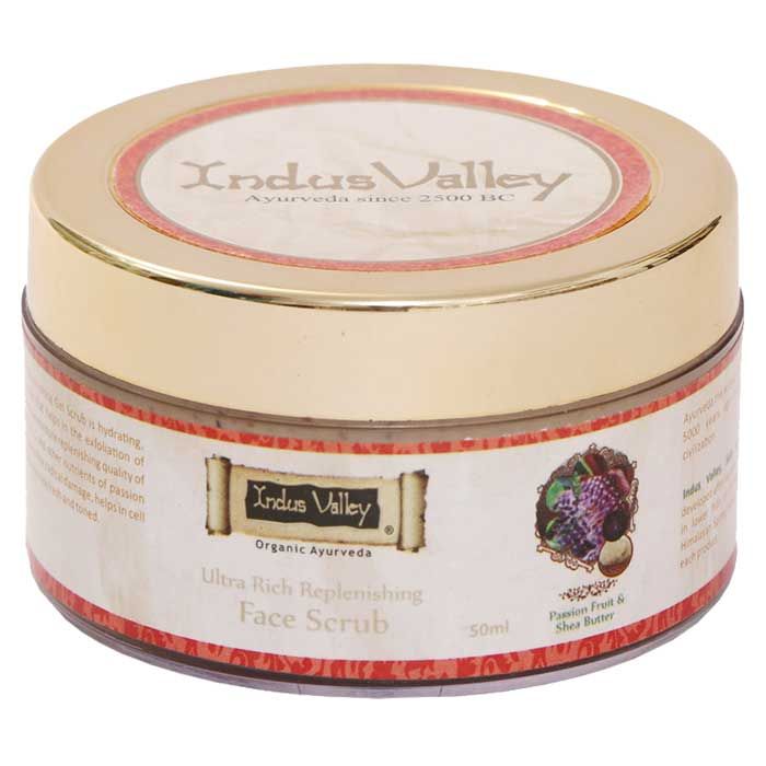 Buy Indus Valley Ultra Rich Replanishing Scrub with Passion fruit & Shea Butter (50 ml) - Purplle
