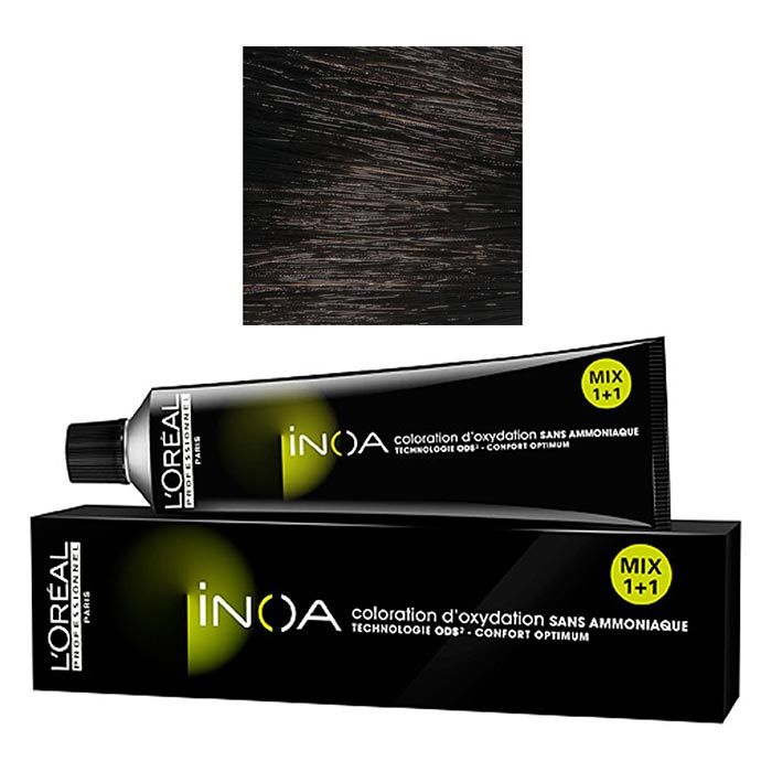 Buy L'Oreal Professionnel INOA- 4.0 (Brown) (60 g) Ammonia Free Permanent Color - Purplle
