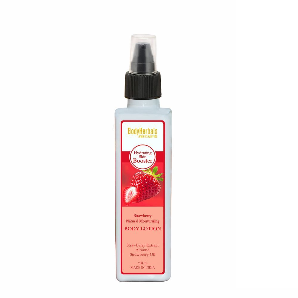 Buy BodyHerbals Ancient Ayurveda Strawberry Natural Moisturising Body Lotion - Hydrating Skin Booster (200 ml) - Purplle