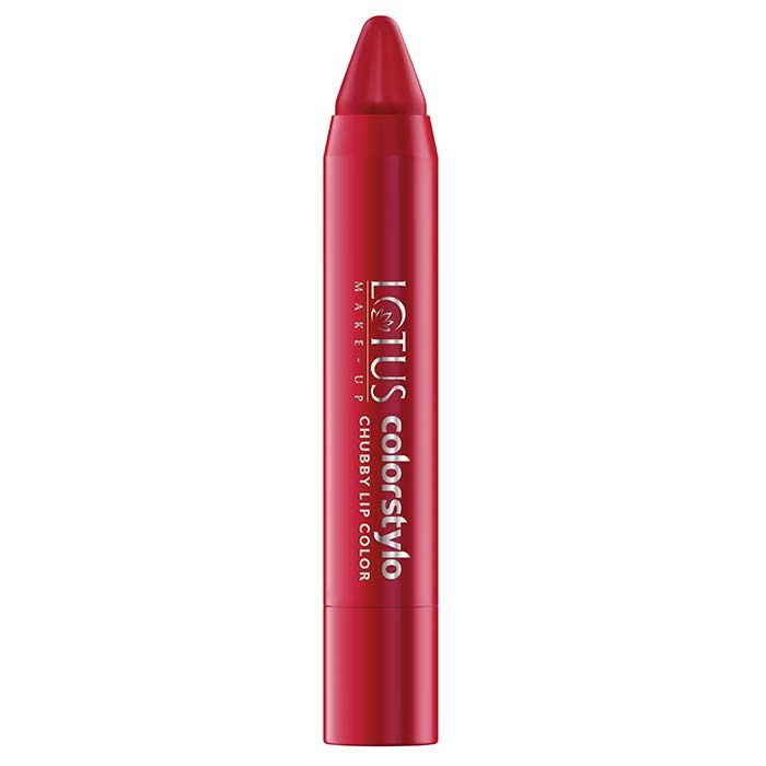 Buy Lotus Herbals Colorstylo Chubby Lip Color Russian Red (3.7 g) - Purplle