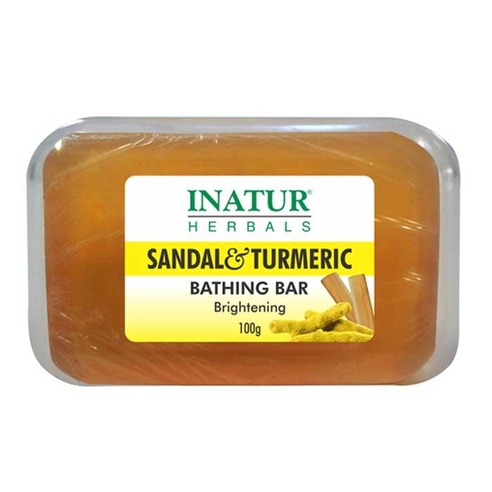 Buy Inatur Sandal & Turmeric Bathing Bar (100 g) - Purplle