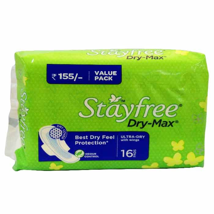 Buy Stayfree Drymax Ultra-Dry Wings 16'S - Purplle