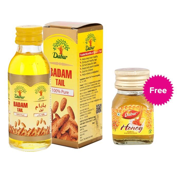 Buy Dabur Badam Tail (50 ml) + Dabur Honey (50 g) FREE - Purplle