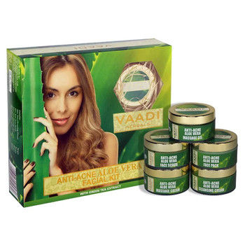 Buy Vaadi Herbals Anti-Acne Aloe Vera Facial Kit With Green Tea Extract (270 g) - Purplle