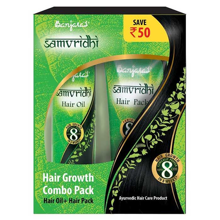 Buy Banjara's Samvridhi Hair Oil (125 ml)+Hair Pack Combo - Purplle