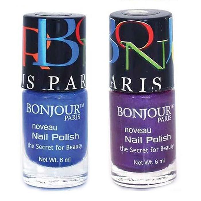 Buy Bonjour Paris Premium Nail Polish - Ink Blue Shine / Wine Shine (200 g) - Purplle