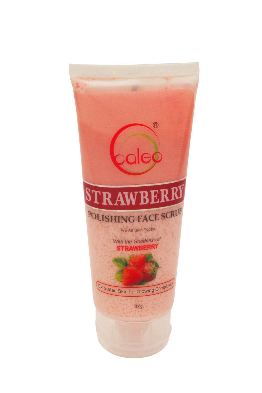 Buy Caleo Strawberry Polishing Face Scrub (100 g) - Purplle