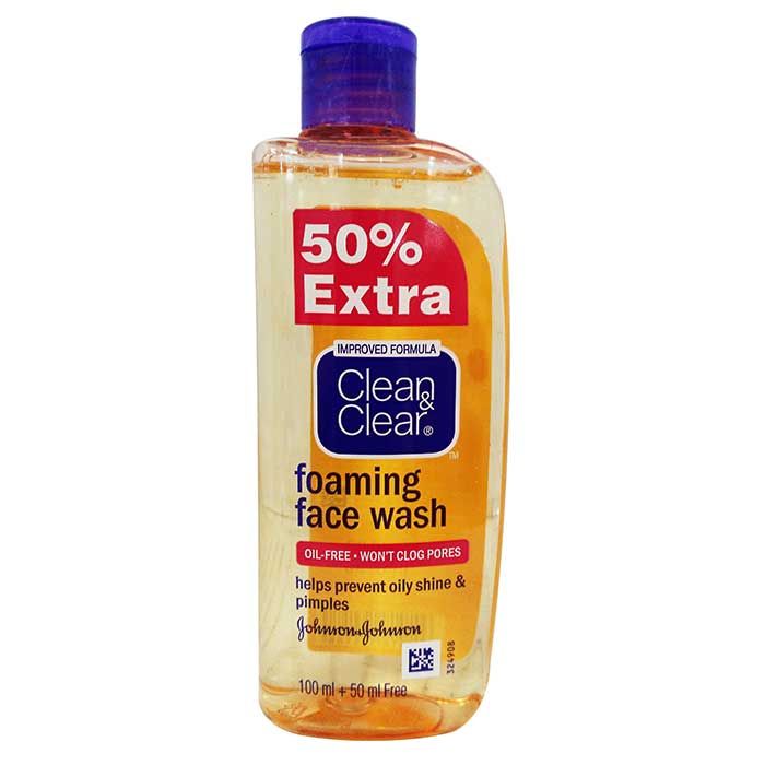 Buy Clean & Clear Foaming Face Wash (100 ml + 50 ml FREE) - Purplle