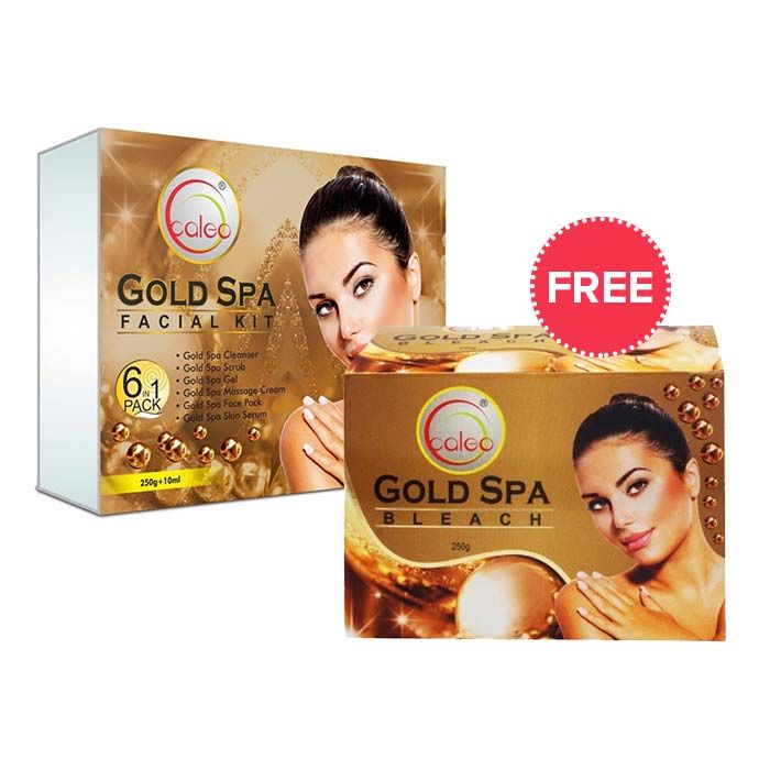 Buy Caleo Gold Facial Kit (250 g) + Free Caleo Gold Bleach (250 g) - Purplle