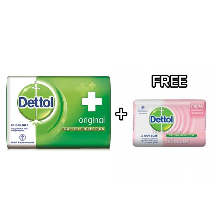 Buy Dettol Soap Value Pack Original (3 Pieces X 125 g)+Free Dettol Skincare Soap (75g) - Purplle