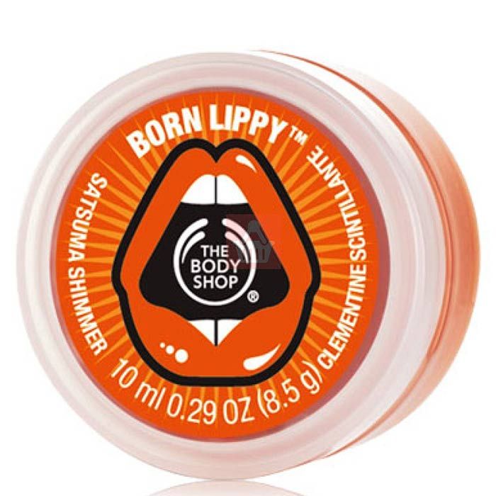 Buy The Body Shop Born Lippy Pot Lip Balm - Satsuma Shimmer (10 ml) - Purplle