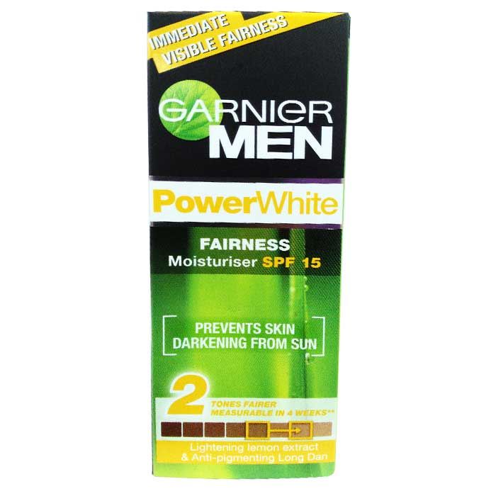 Buy Garnier Men PowerWhite Fairness Moisturiser SPF 15 (45 g) - Purplle