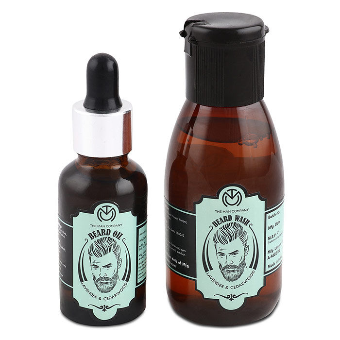 Buy The Man Company Lavender & Cedarwood Beard Oil (30 ml) & Beard Wash Combo (100 ml) (130 ml) - Purplle