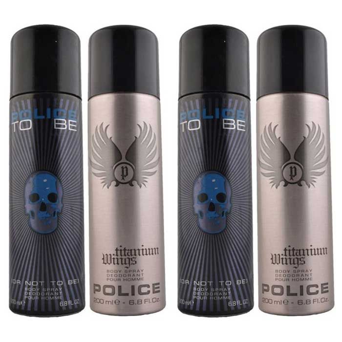 Buy Police Set Of To be And Titanium Deo Deodorant Spray For Men (800 ml) - Purplle