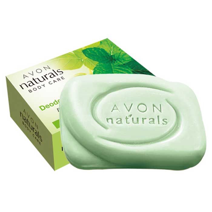 Buy Avon Naturals Deodorizing Bar Soap Mint & Basil (100 g) - Purplle