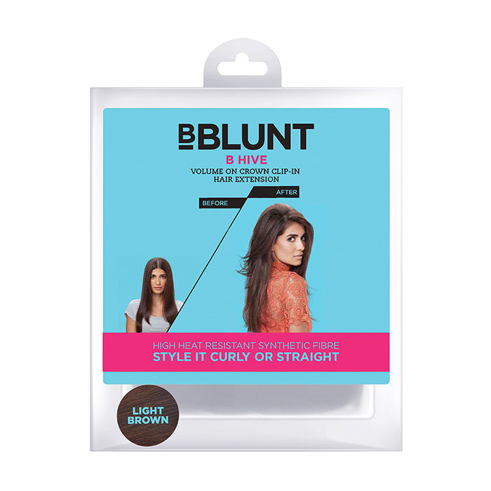 Buy BBLUNT B Hive, Volume On Crown Clip On Hair Extension, Light Brown - Purplle