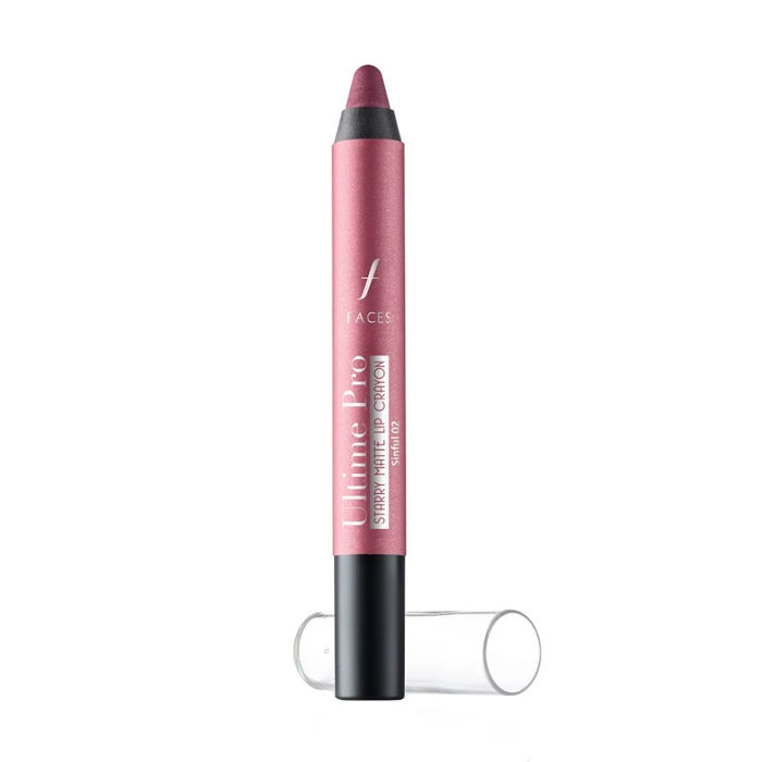 Buy Faces Canada Ultime Pro Starry Matte Lip Crayon Sinful 02 (2.8 g) + Free Sharpner - Purplle
