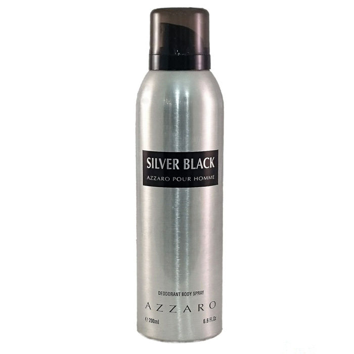 Buy Azzaro Pour Homme Silver Black Deodorant Body Spray (200 ml) - Purplle