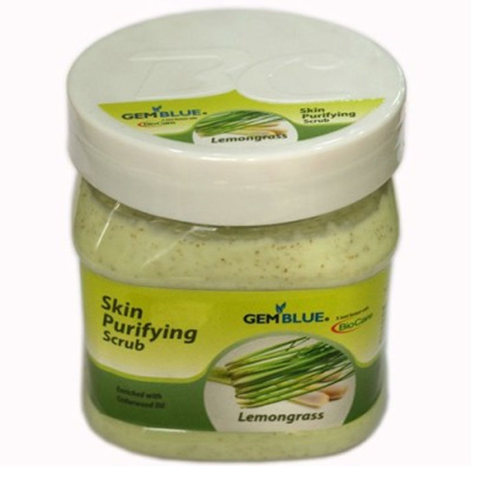 Buy BioCare Gemblue Skin Purifying Lemon grass Scrub (500 ml) - Purplle