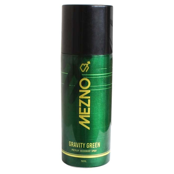 Buy Mezno Gravity Green Deodorant Body Spray For Men - No Gas-24 Hr Fresh Power Deo (150 ml) - Purplle