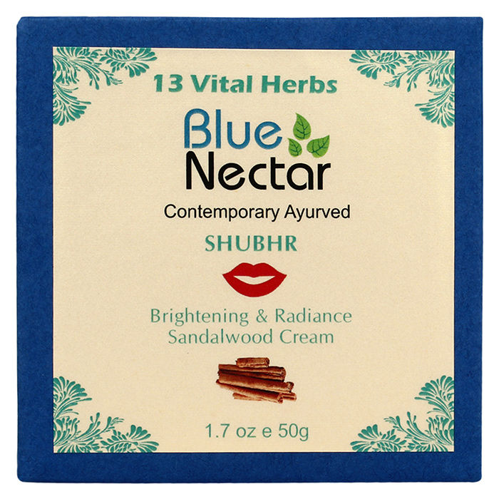 Buy Blue Nectar Brightening & Radiance Sandalwood Face Cream For Women (50 g) - Purplle