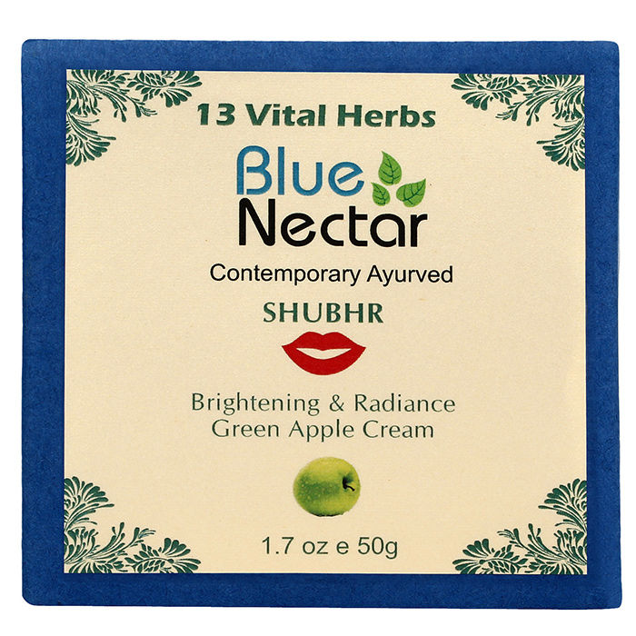 Buy Blue Nectar Brightening & Radiance Green Apple Face Cream For Women (50 g) - Purplle