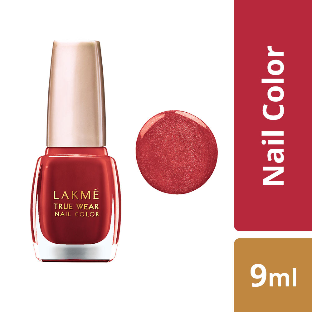 Buy Lakme True Wear Nail Color - Classics Siren Red 404 (9 ml) - Purplle