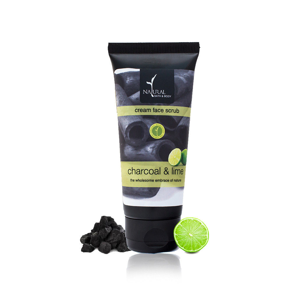 Buy Natural Bath & Body Charcoal & Lime Cream Face Scrub (100 ml) - Purplle