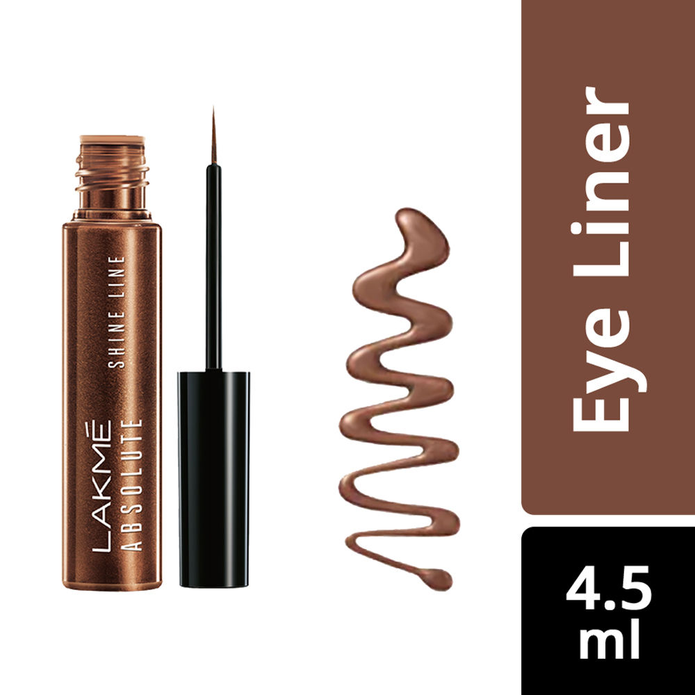 Buy Lakme Absolute Shine Liquid Eye Liner - Shimmer Bronze (4.5 ml) - Purplle