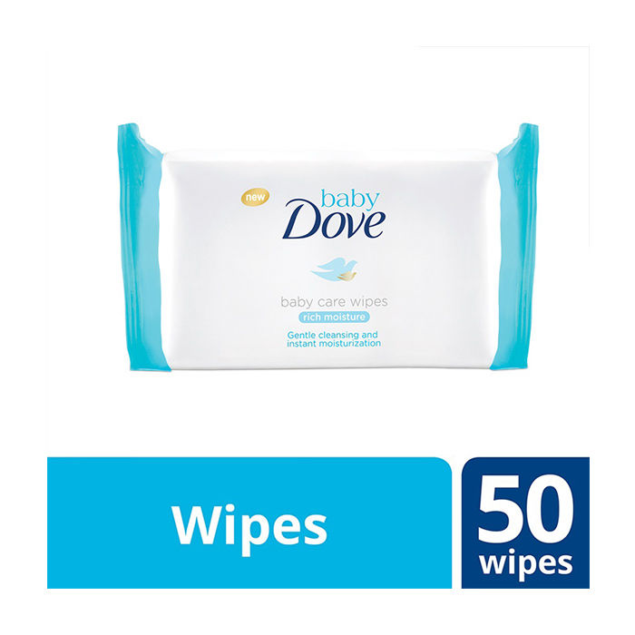 Buy Dove Baby Wipes Rich Moisture 50 pcs - Purplle