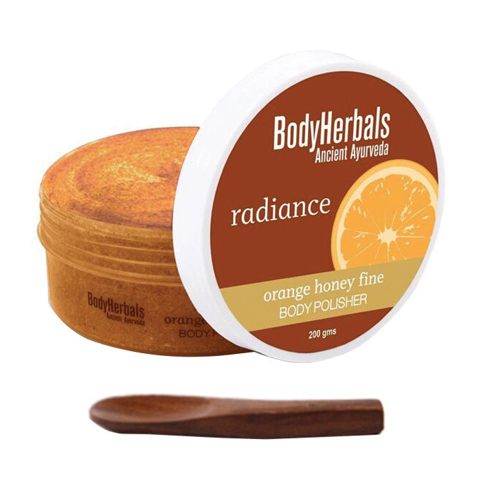 Buy BodyHerbals Ancient Ayurveda Orange Honey Body Polisher (200 g) - Purplle