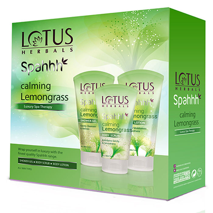 Buy Lotus Herbals Spahhh Luxury Spa Therapy Calming Lemongrass Kit - Purplle