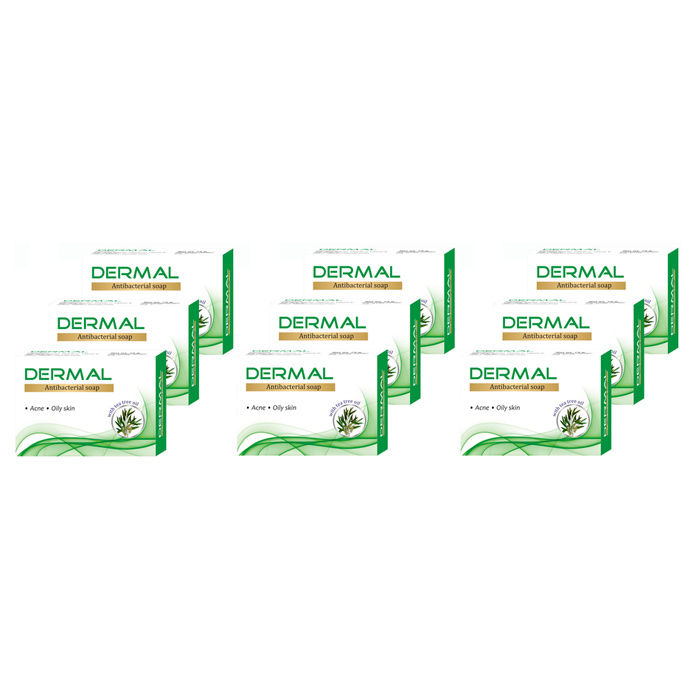 Buy Biotrex Dermal Antibacterial Soap (Pack Of 9) - Purplle