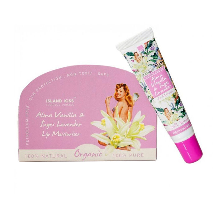 Buy Island Kiss Organic Lip Moisturiser & Tint With Spf 15 Alma Vanilla & Inges Lavender (14 ml) - Purplle