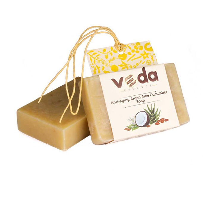 Buy Veda Essence Anti-Aging Argan Aloe Cucumber Soap (125 g) - Purplle