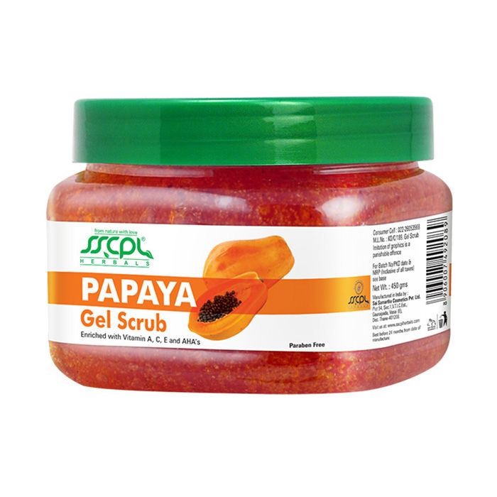 Buy SSCPL Herbals Papaya Gel Scrub (450 g) - Purplle