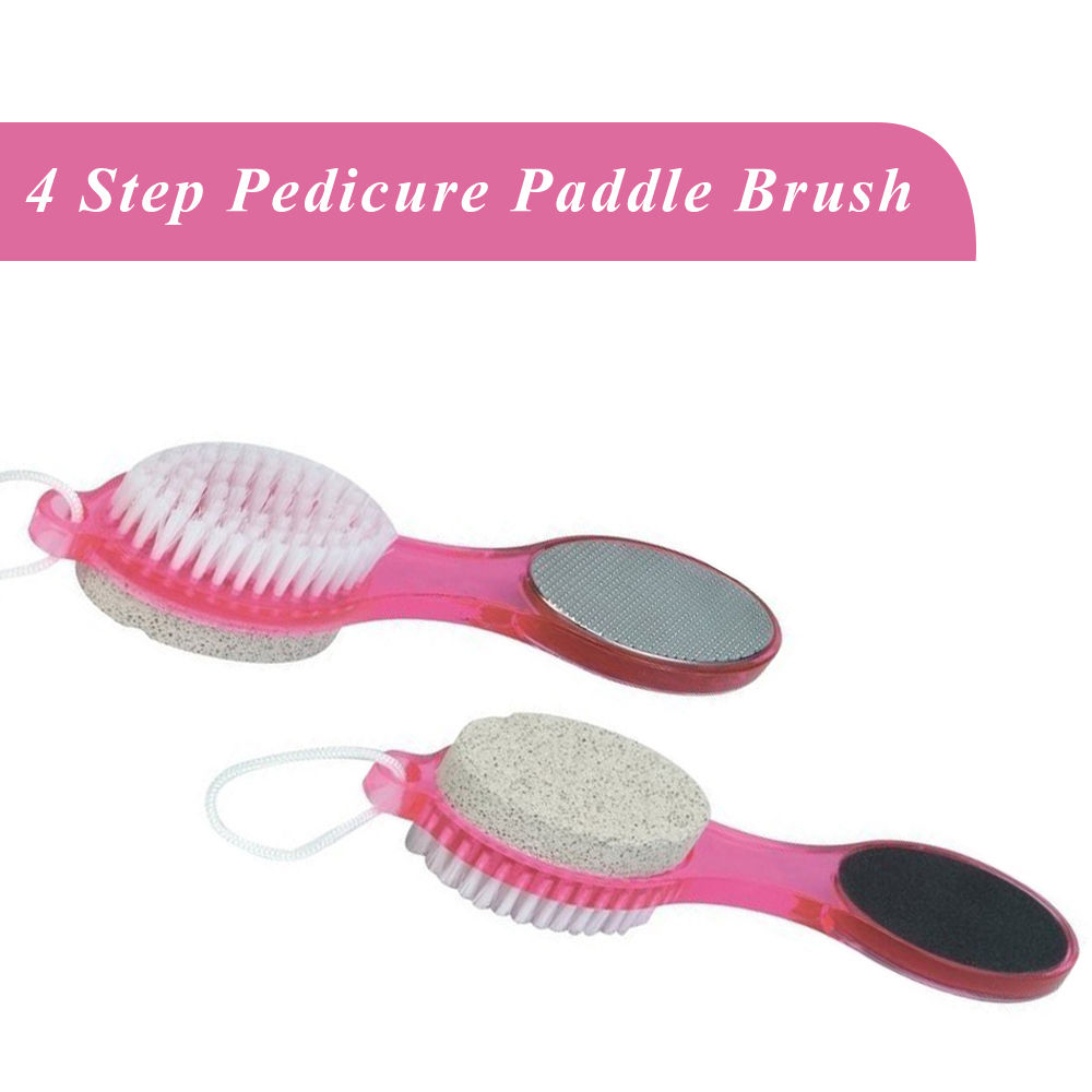 Buy 4 Step Pedicure Paddle Brush (Color May Vary) - Purplle