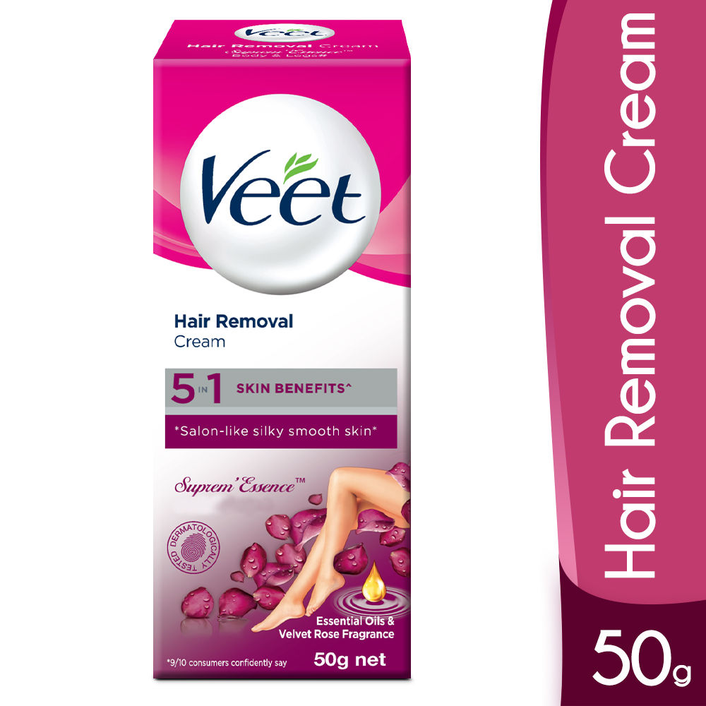 Buy Veet Hair Removal Cream Silk & Fresh Supreme Essence (50 g) - Purplle