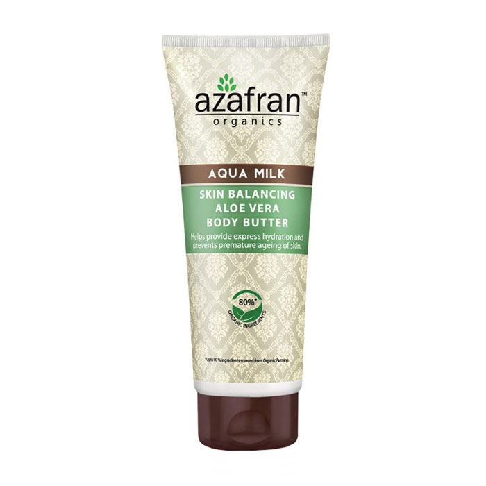 Buy Azafran Organics Aqua Milk Skin Balancing Aloe Vera Body Butter (100 g) - Purplle