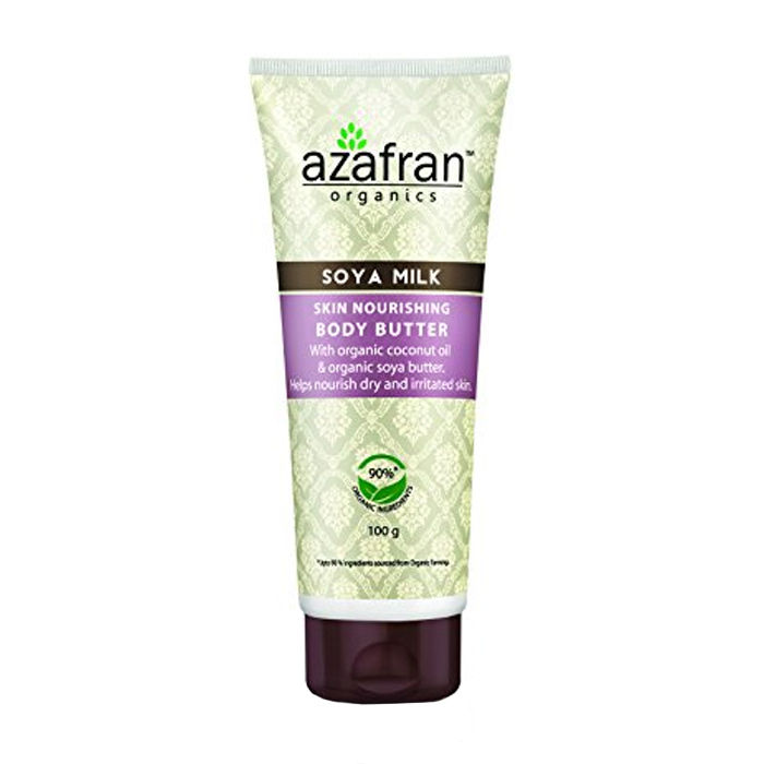 Buy Azafran Organics Soya Milk Skin Nourishing Body Butter (100 g) - Purplle