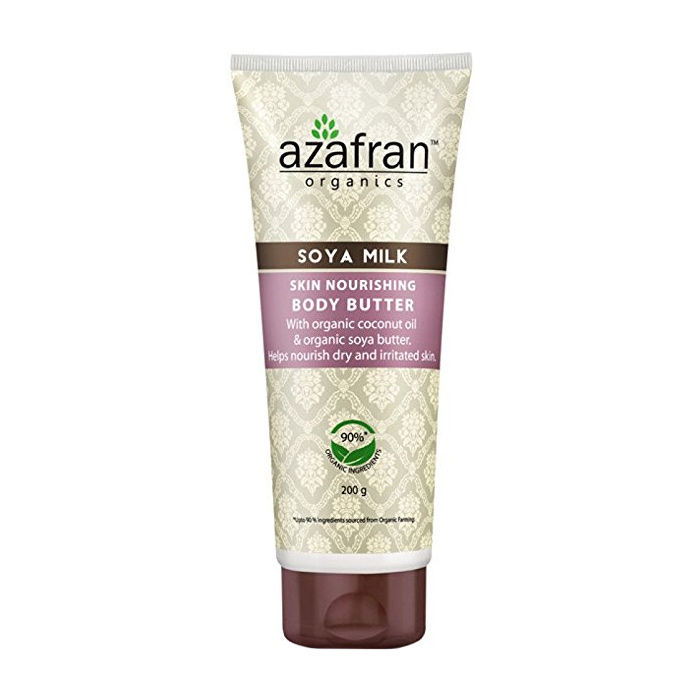 Buy Azafran Organics Soya Milk Skin Nourishing Body Butter (200 g) - Purplle